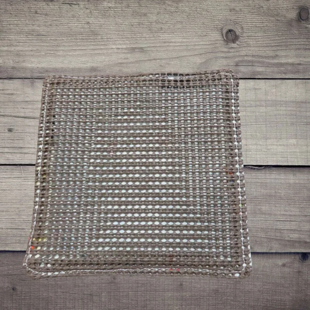 Jar Gripper, Handmade Jar Opener, Brown Gingham With Chickens